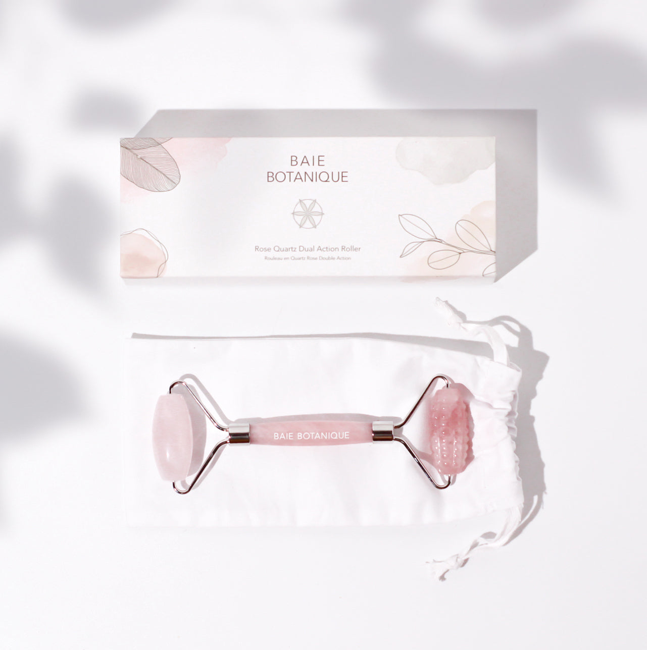 Rose Quartz Dual Action Roller | Premium Facial Tool