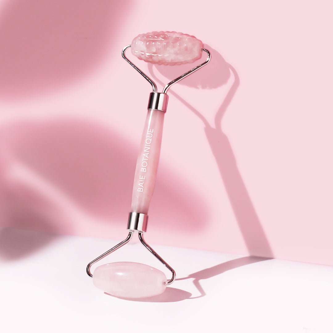 Rose Quartz Dual Action Roller | Premium Facial Tool