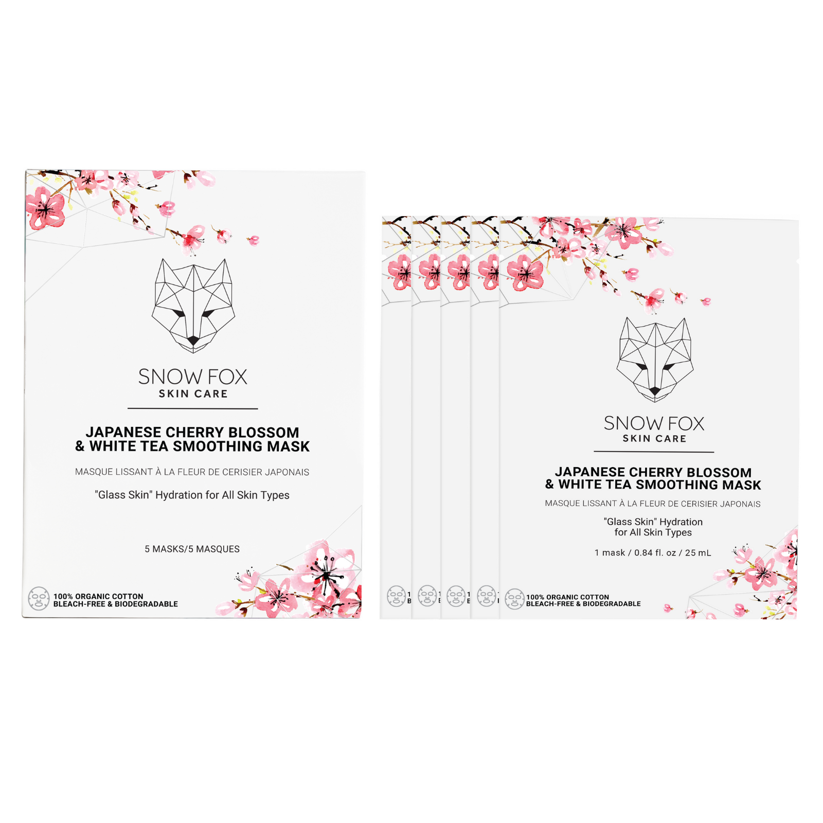 Cherry Blossom & White Tea Soothing Mask | 5-Pack