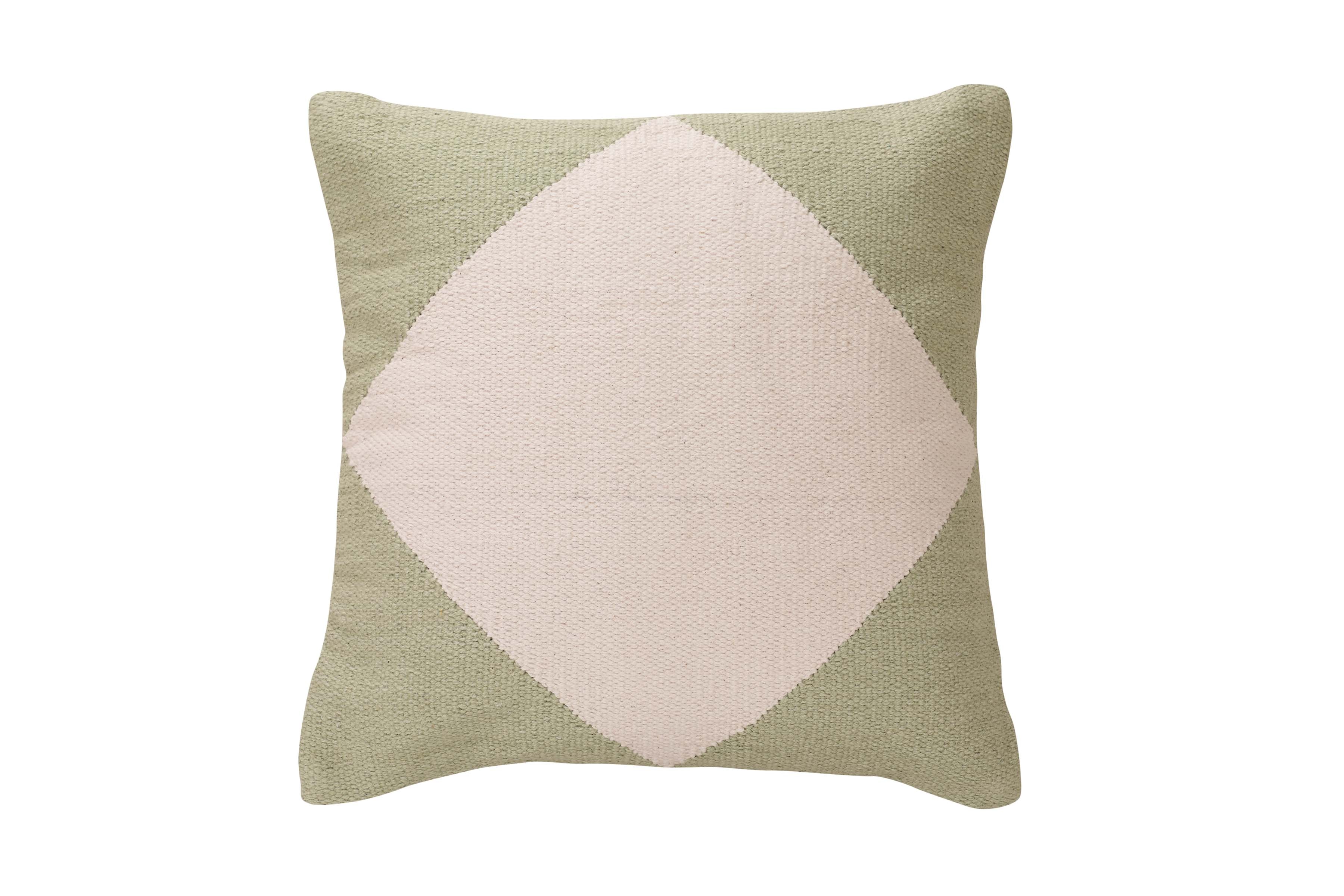 Diamond Accent Pillow - Sage - 18x18 Inch