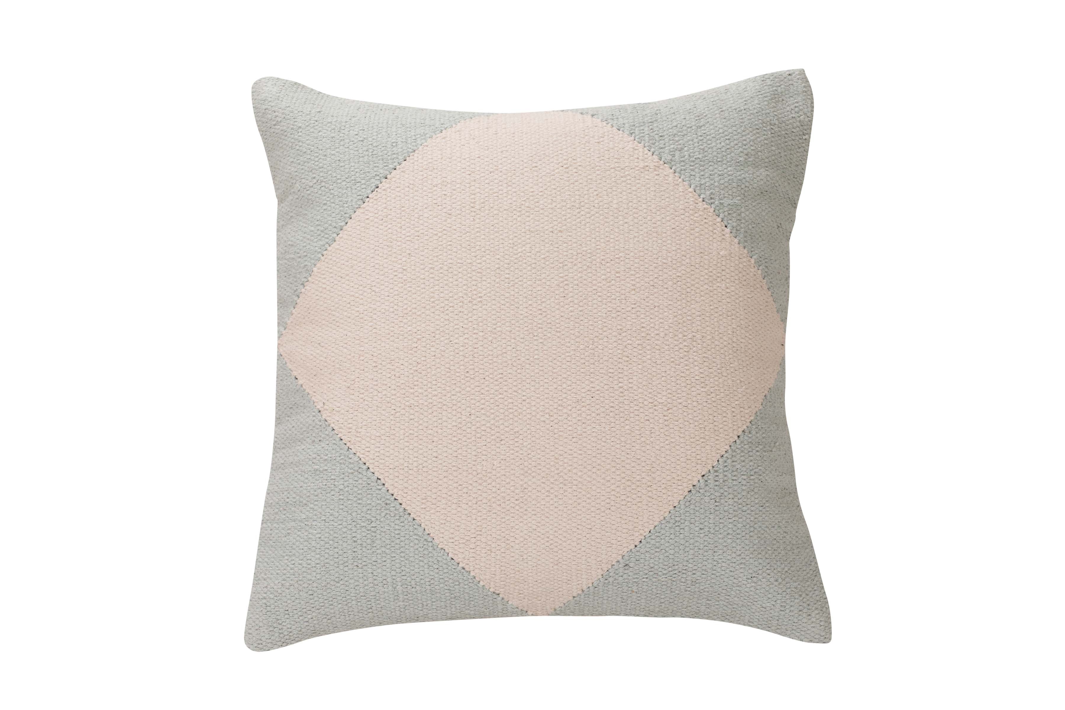 Diamond Accent Pillow | Blue, 18" x 18"