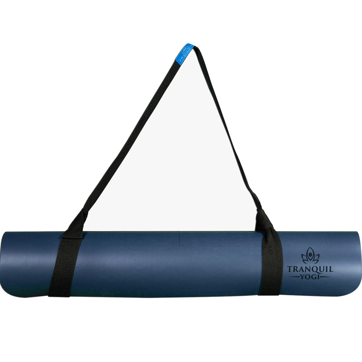 Natural Rubber Yoga Mat | Midnight Blue, Extreme Grip, with Carry Strap