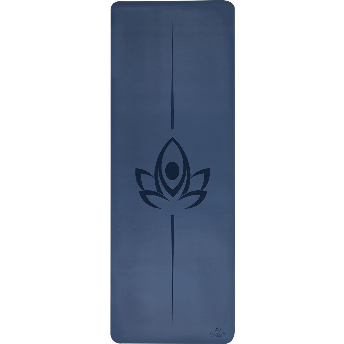 Natural Rubber Yoga Mat | Midnight Blue, Extreme Grip, with Carry Strap