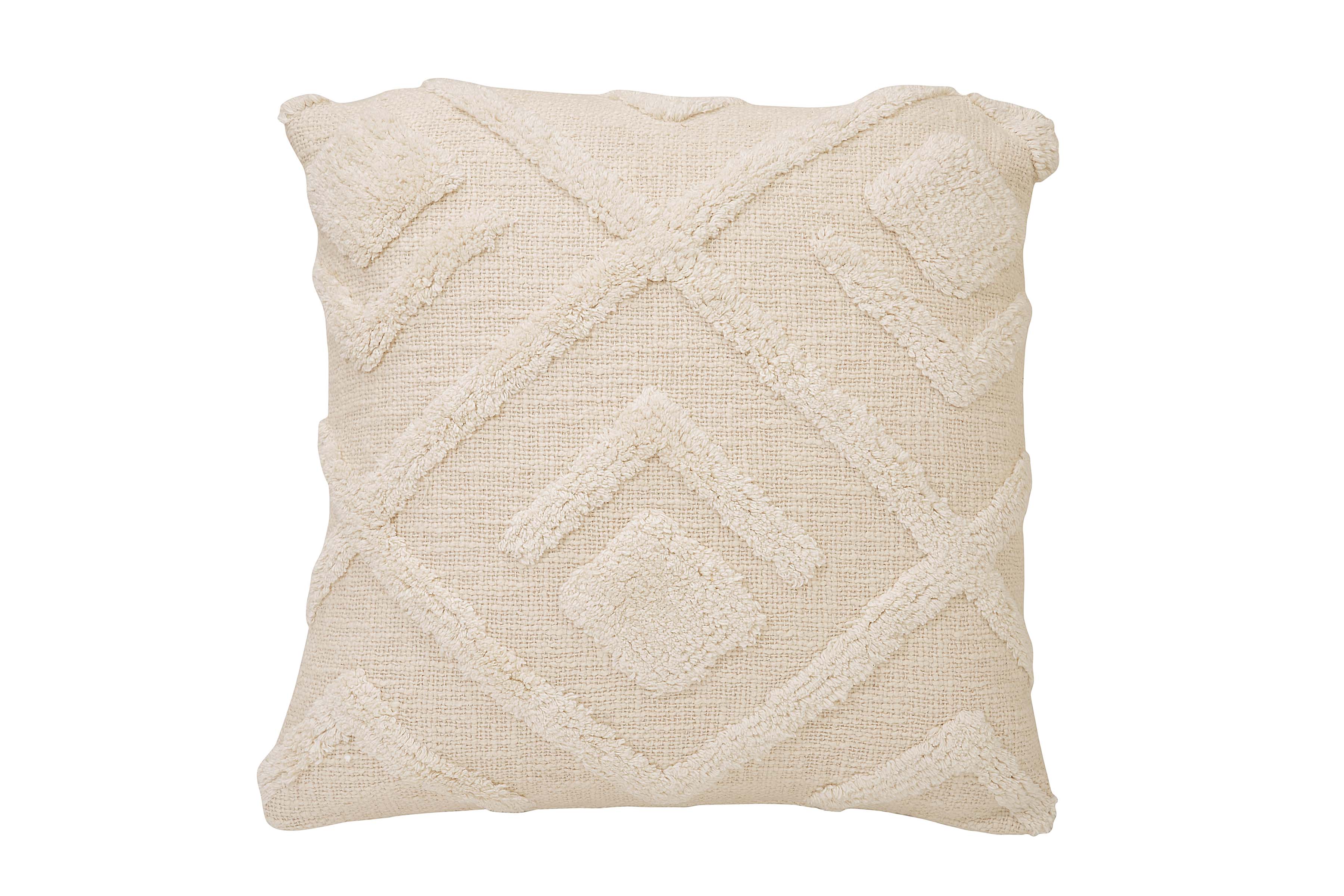 Tufted Pillow - Off White - 18x18 Inch