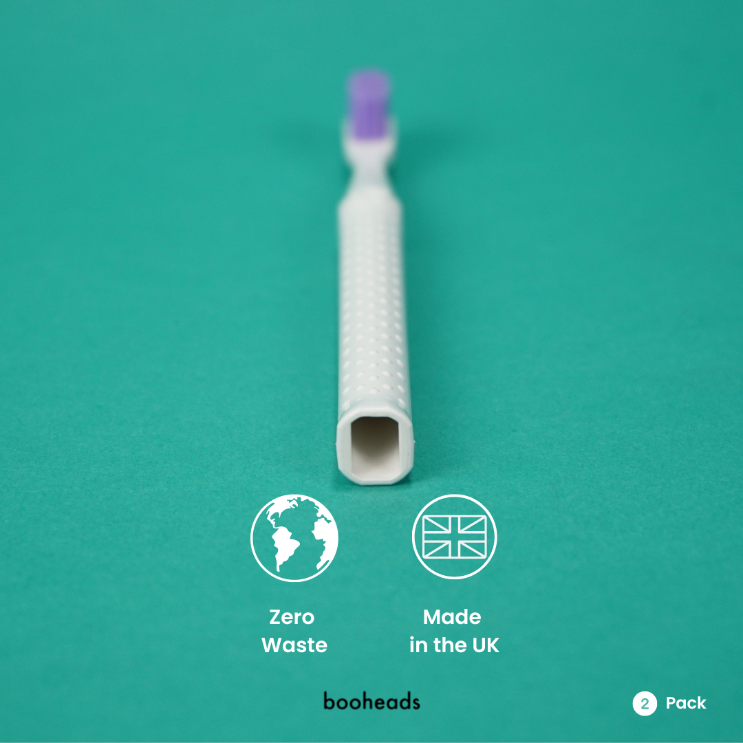 Eco Toothbrushes | 2 Pieces, Purple & Aqua