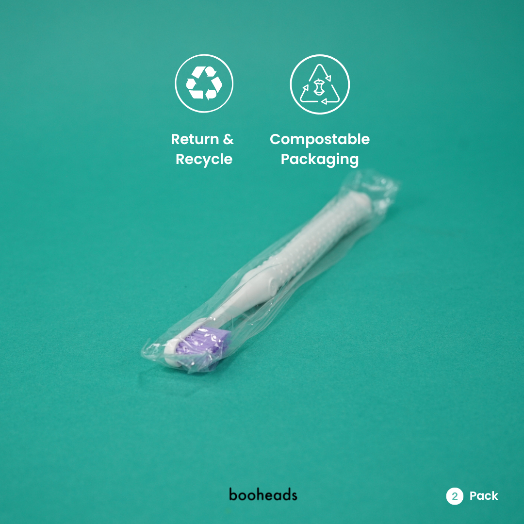 Eco Toothbrushes | 2 Pieces, Purple & Aqua