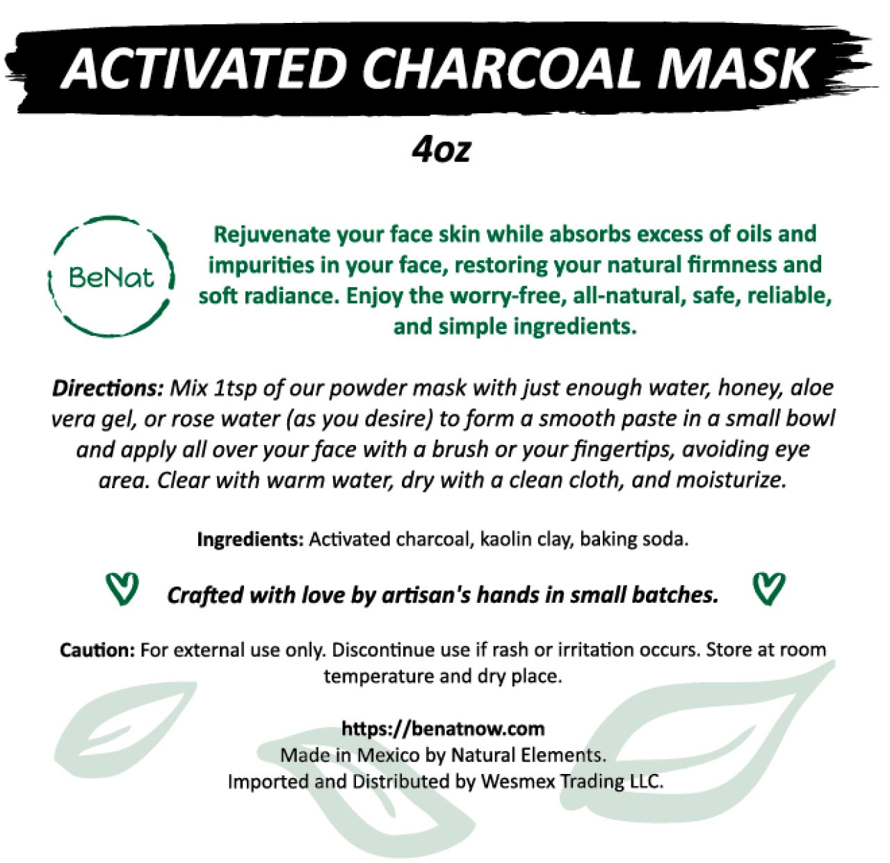 Charcoal Mask | 4 oz