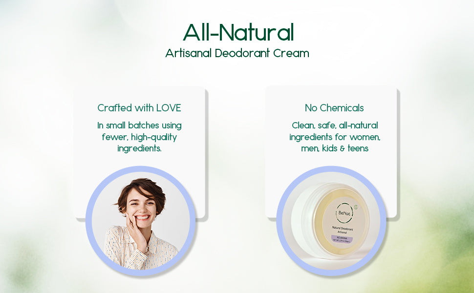 Deodorant Cream | Vegan, Natural, Tea Tree & Rosemary, 2 oz