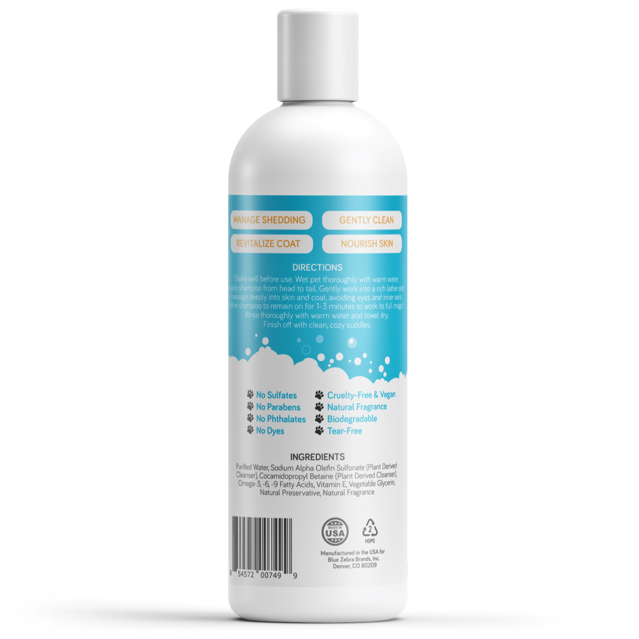 Mighty Mutt Shed Control Shampoo - Reduces Shedding, Hypoallergenic & Natural Ingredients - 16 fl oz