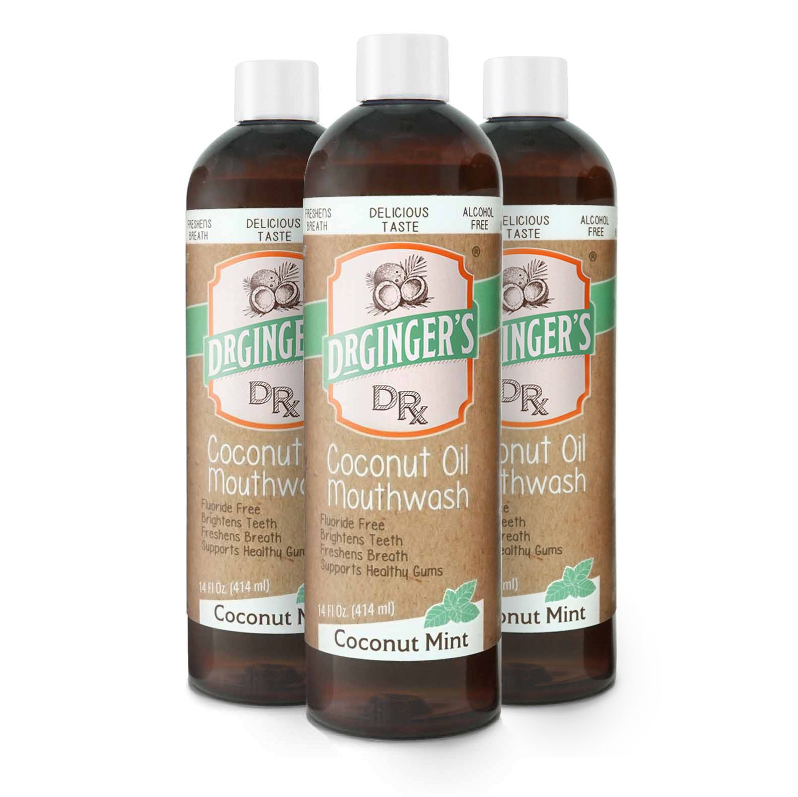 Coconut Oil Mouthwash | 3 Packs, 14 fl oz each