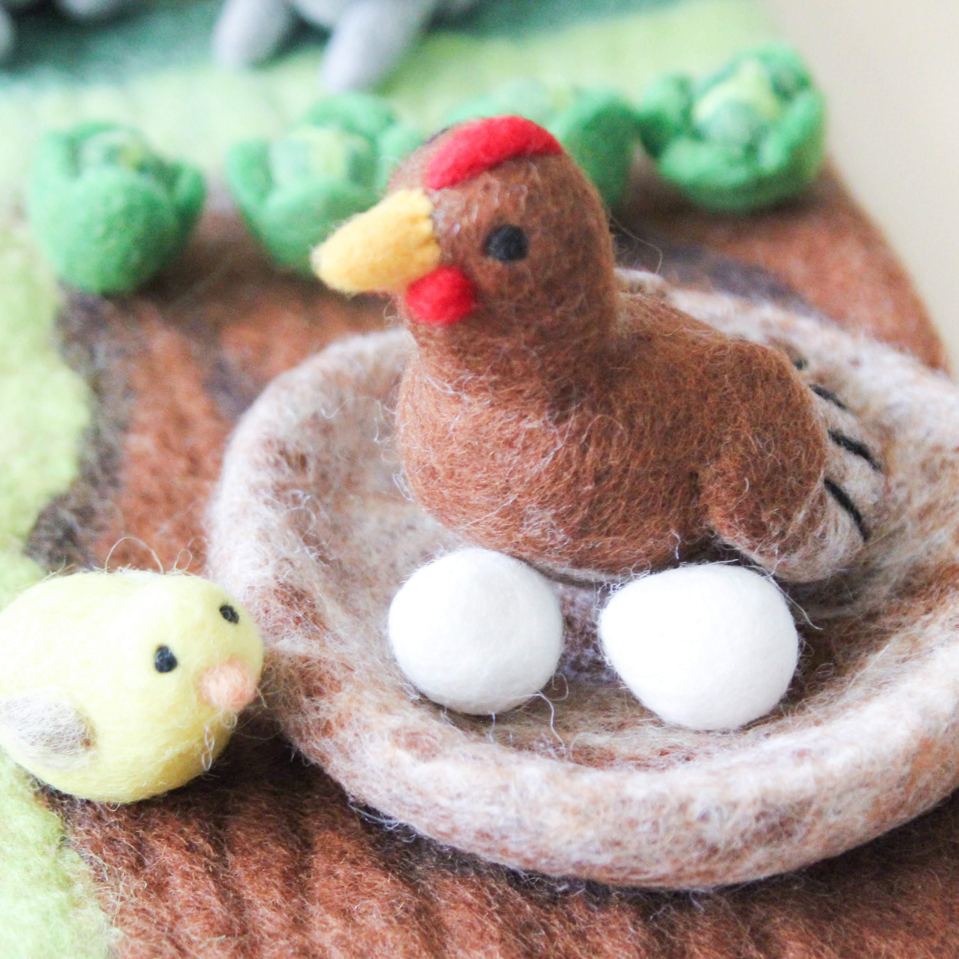 Felt Hen and Chick Set