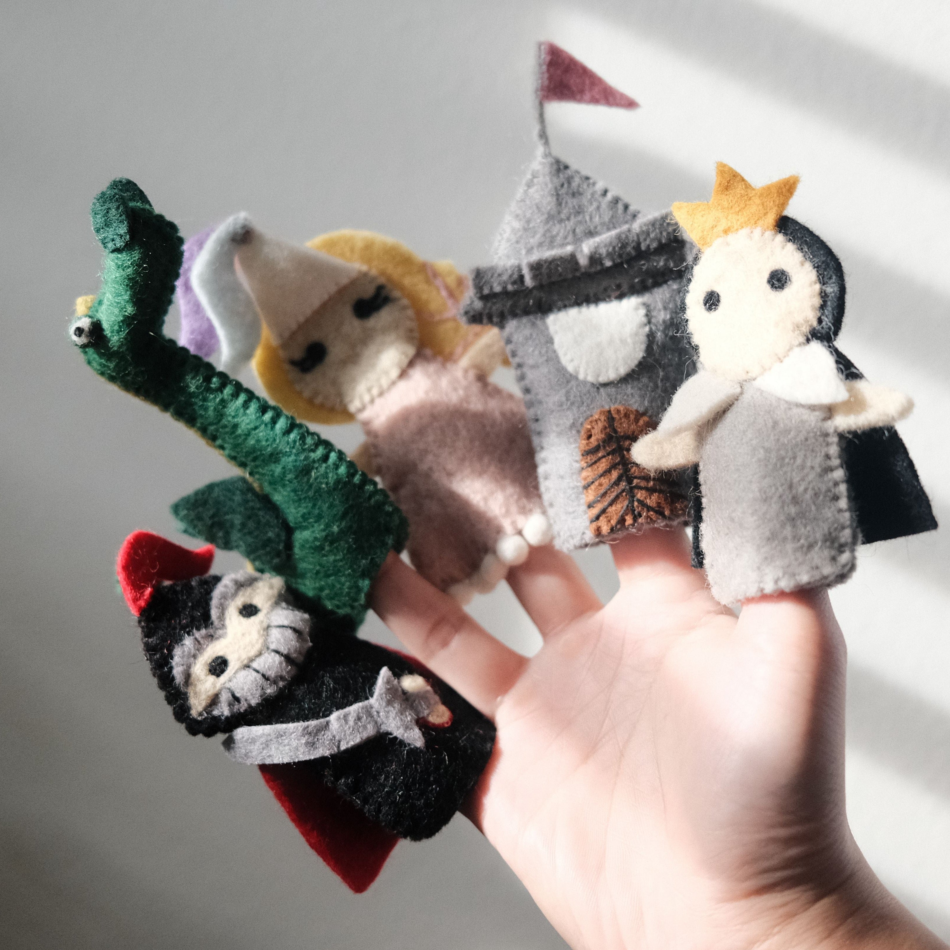 Princess and Knight | Felt Finger Puppet Set