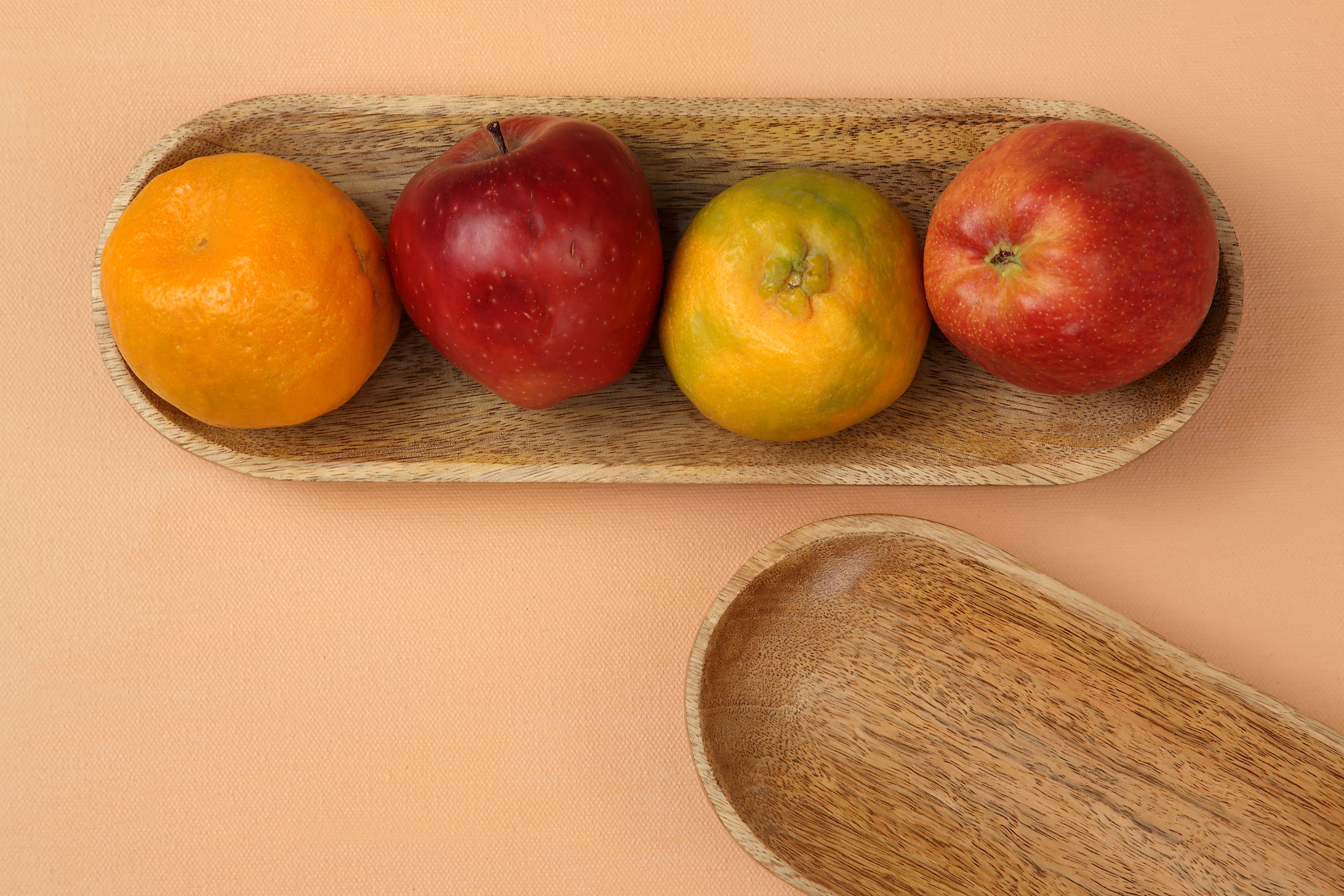 Mango Wood Decorative Tray | 2 Pack, 12" x 4"