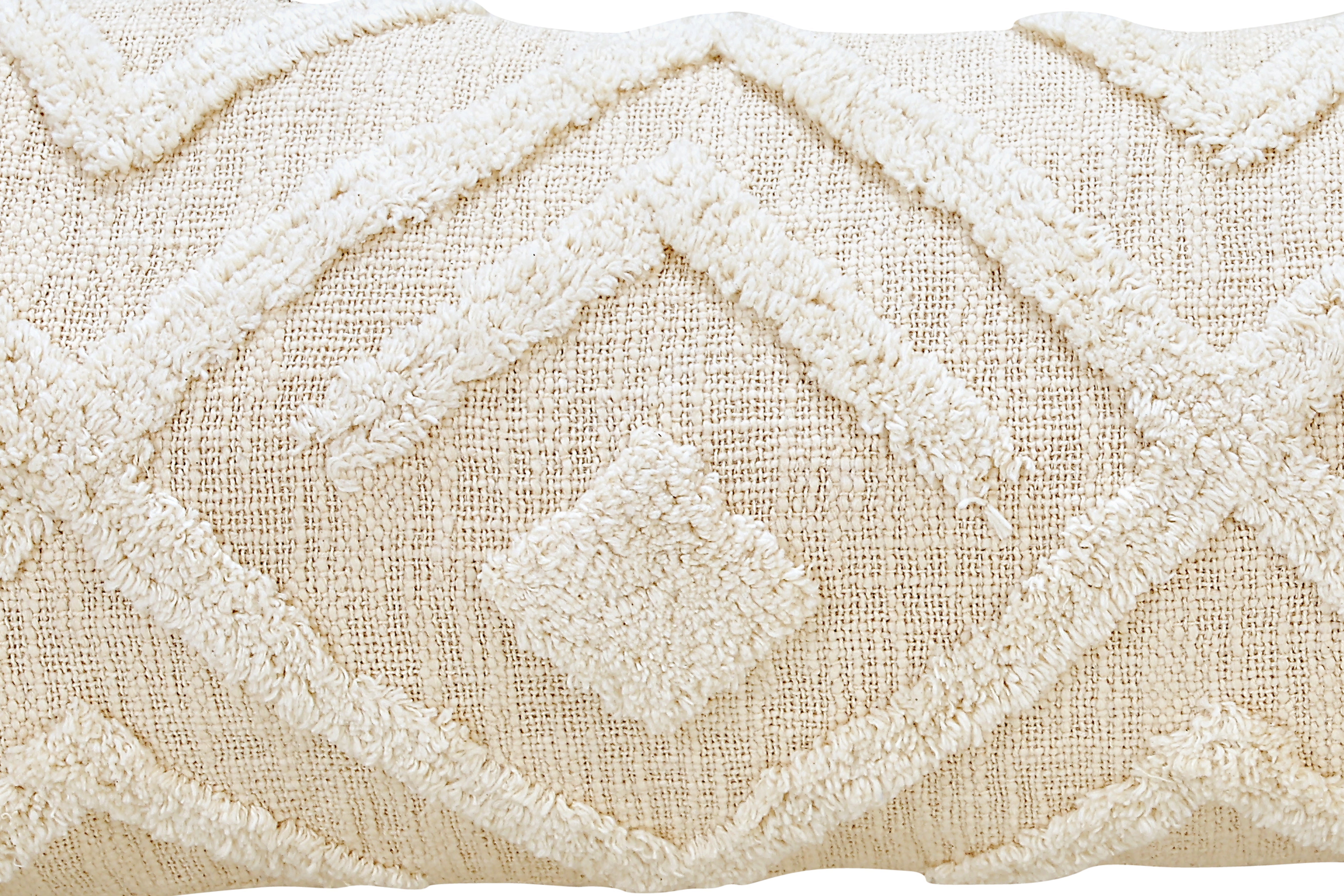 Snow Tufted XL Lumbar Pillow | Off White, 12" x 38"