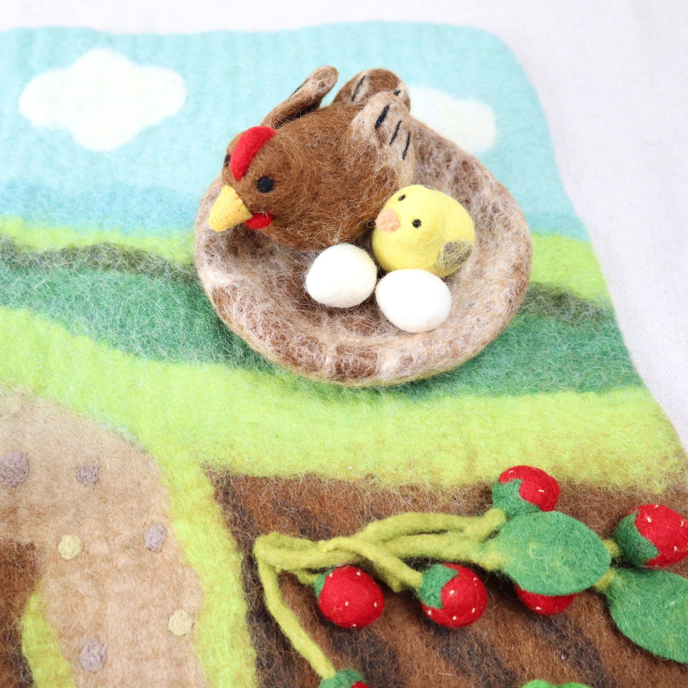 Felt Hen and Chick Set