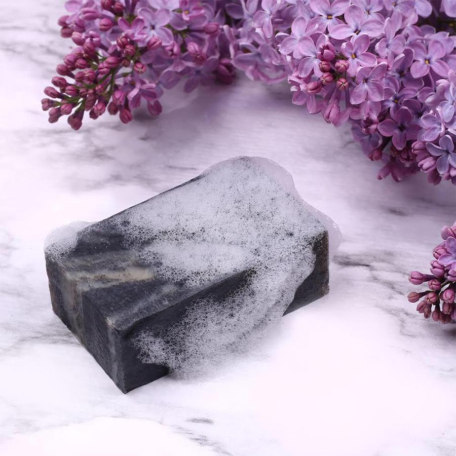 Cleo & Coco Charcoal Body Wash Bar - Detoxifying, Lavender Vanilla, For All Skin Types - 4.5oz