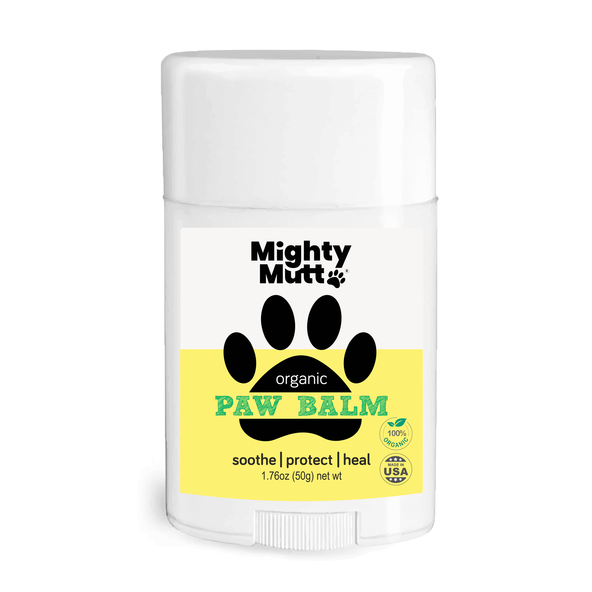 Mighty Mutt Dog Paw Balm - Moisturizing, Hypoallergenic Formula, Organic Ingredients - 1.76 oz