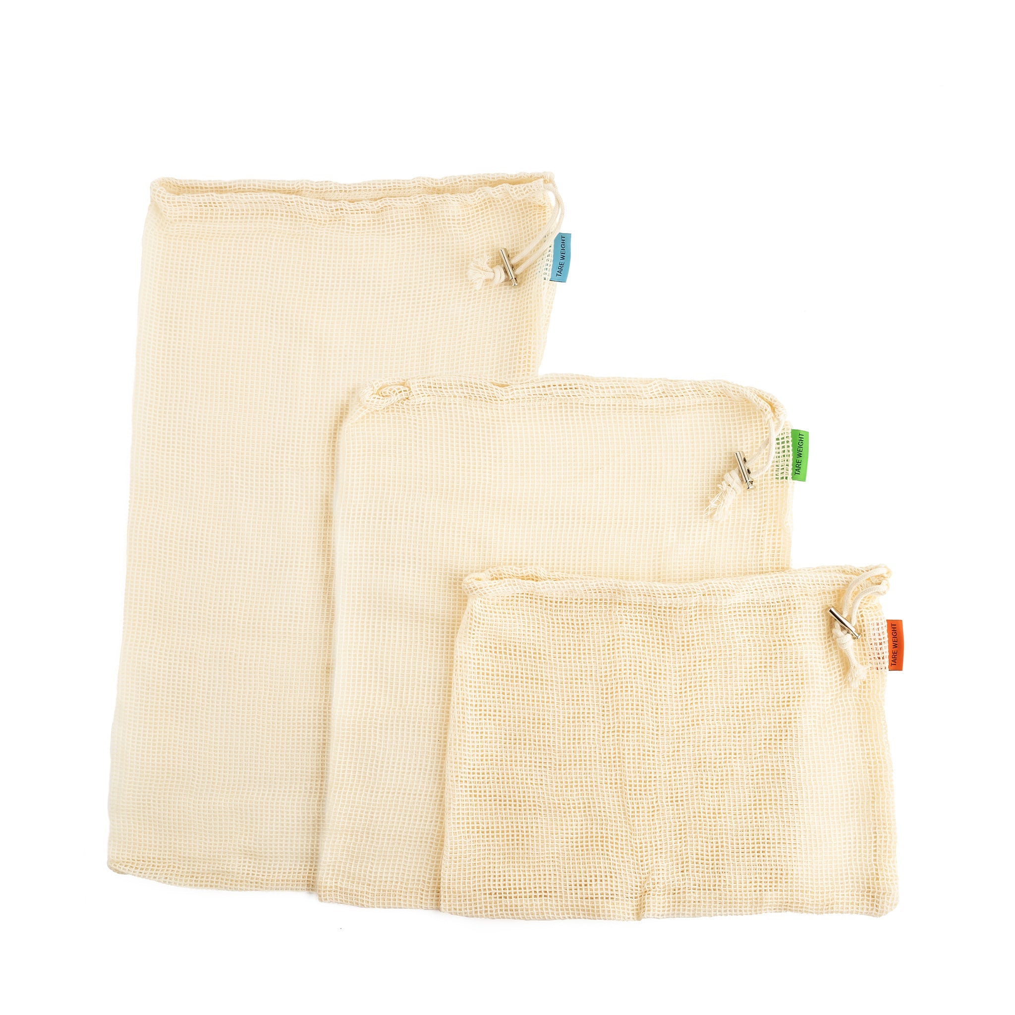 Produce Bags | Cotton Mesh, Set of 3