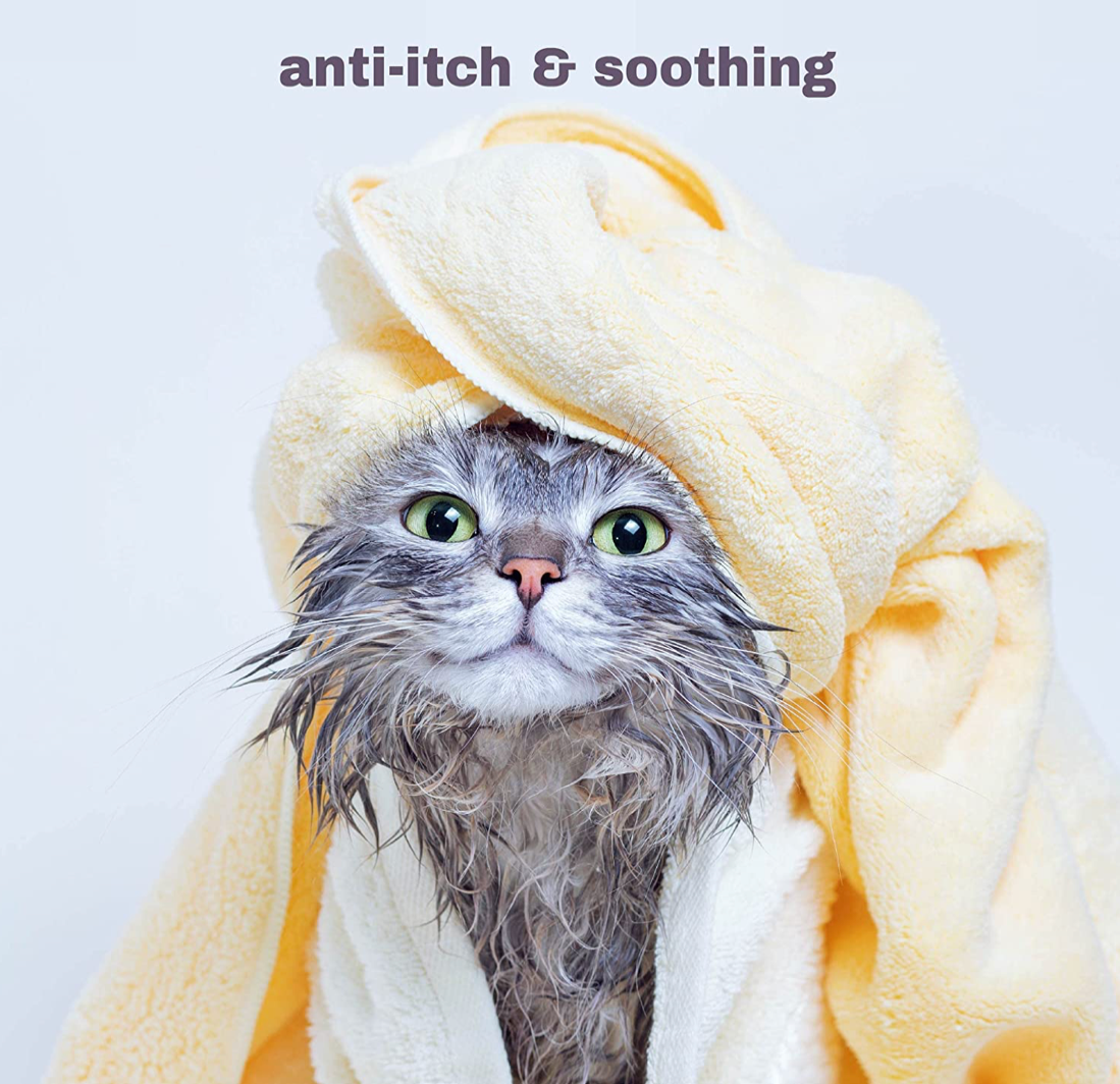 Mighty Meow Cat Shampoo - Gentle Anti-Itch & Deodorizing, Hypoallergenic Formula - 9 fl oz