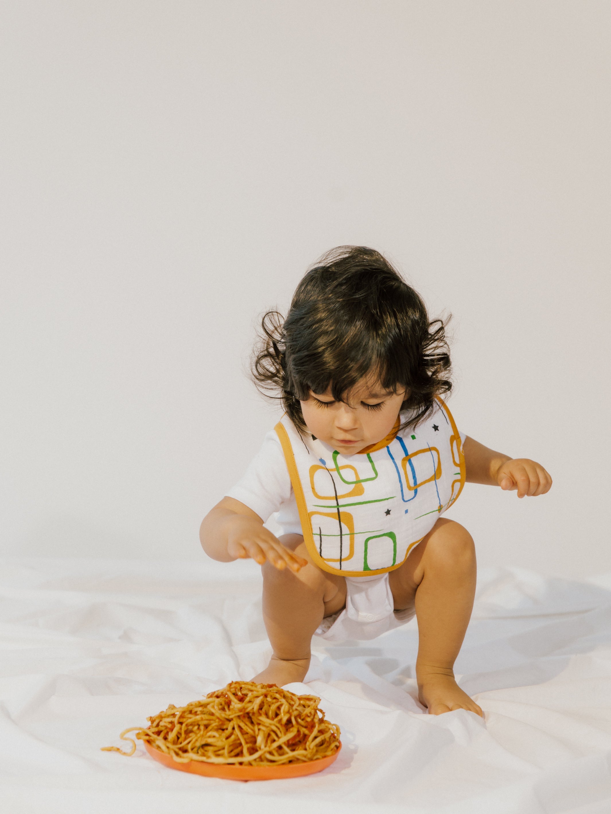 Organic Muslin Cotton Baby Bibs 3 pack Mid-Century