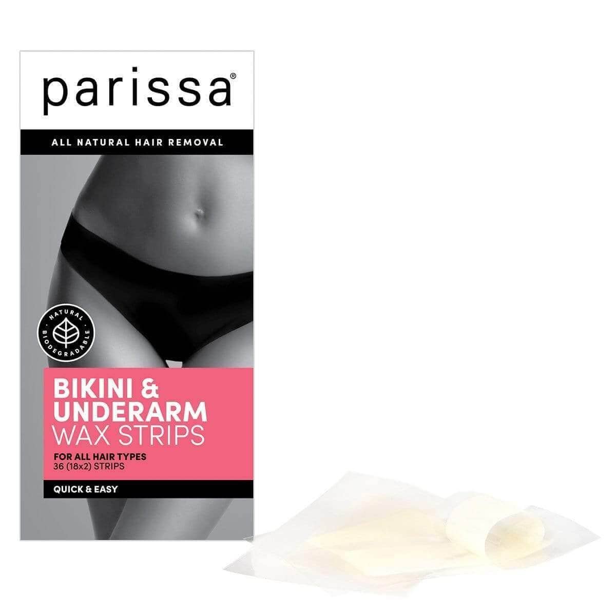 Bikini & Underarm Wax Strips | Organic, Sensitive Skin Formula, 36 Count