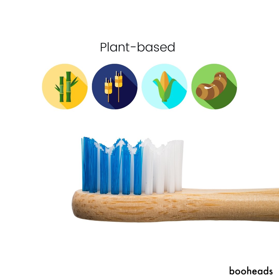 Bamboo Electric Toothbrush Heads | 2 Pieces, Blue & Yellow