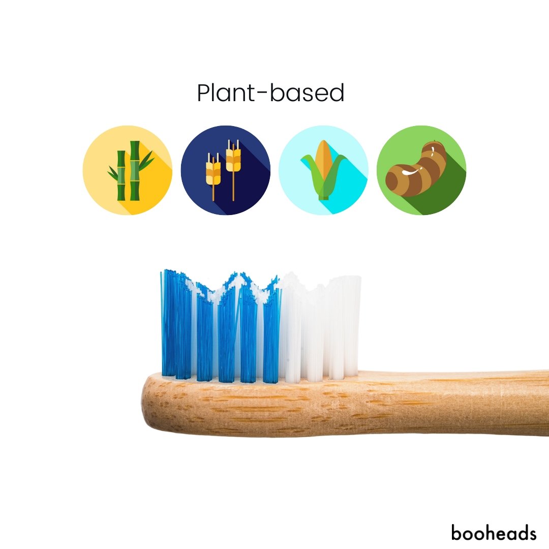 Multi-Colored Bamboo Electric Toothbrush Heads | 4 Pieces