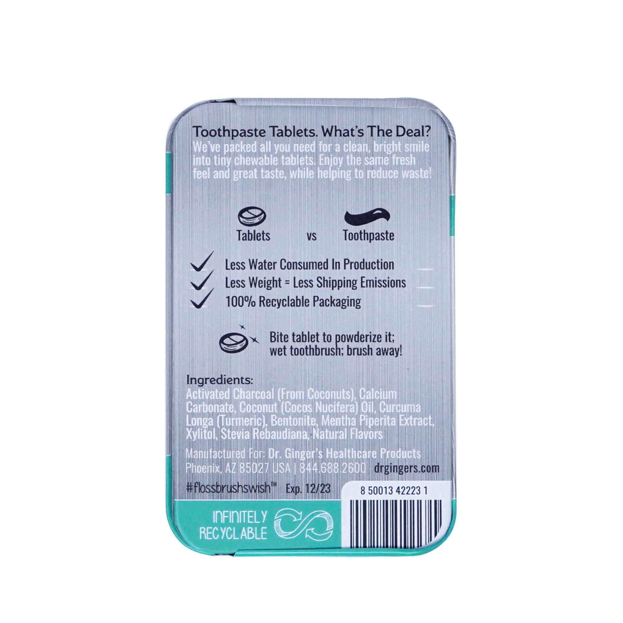 White Charcoal Toothpaste Tablets | 60 Tablets