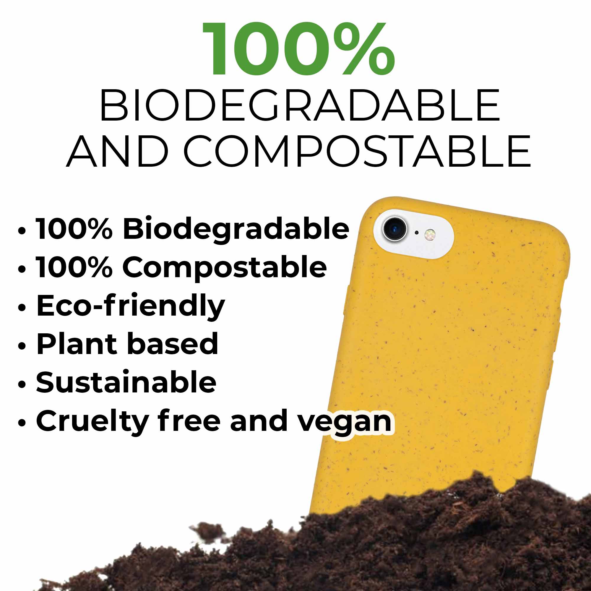 Biodegradable phone case - Sunshine Yellow