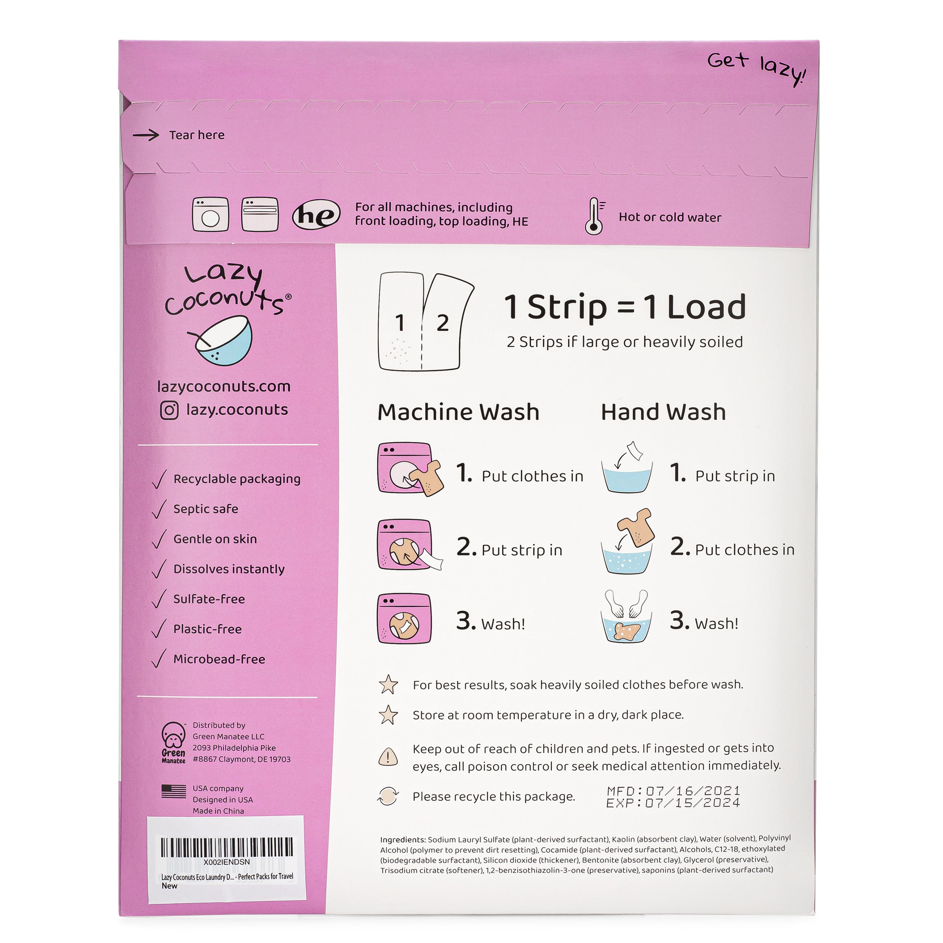 Ultra Concentrated Laundry Detergent Strips | 48 Loads