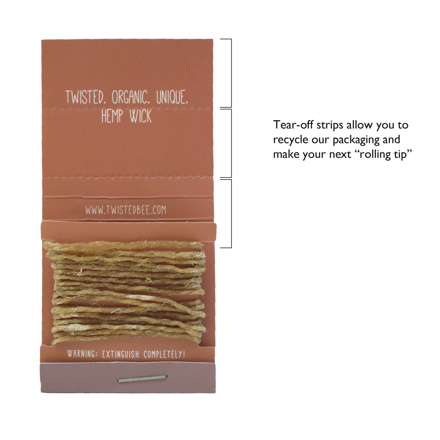 Organic Hemp Wick | 5 Pocket Packs, 200ft