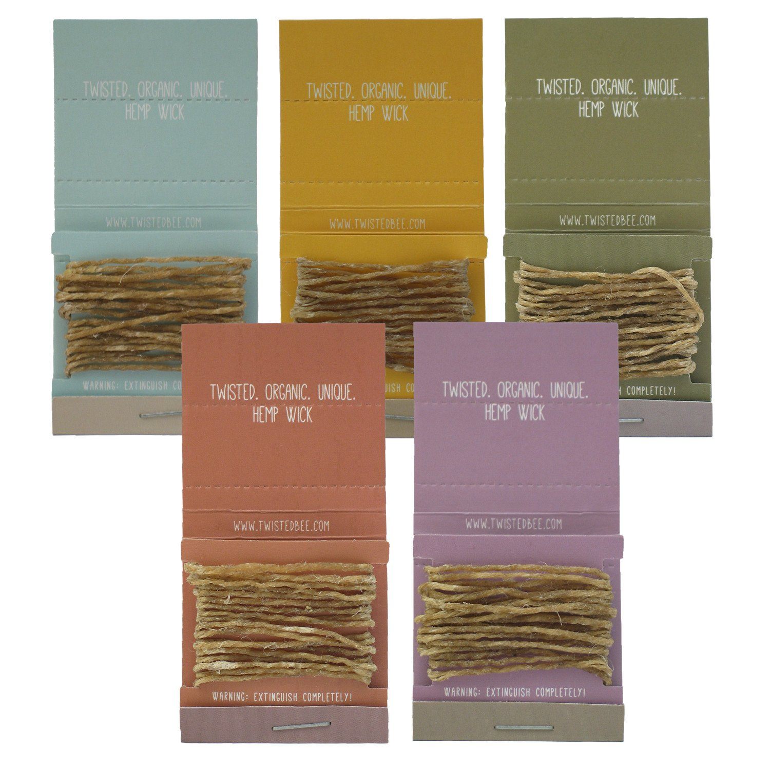 Organic Hemp Wick | 5 Pocket Packs, 200ft