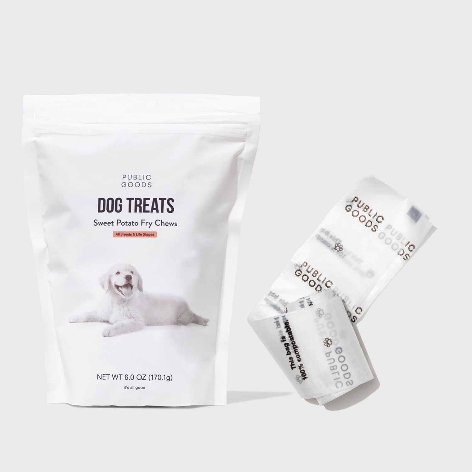 Dog Essentials Set - Sweet Potato Dog Chews and Waste Bags