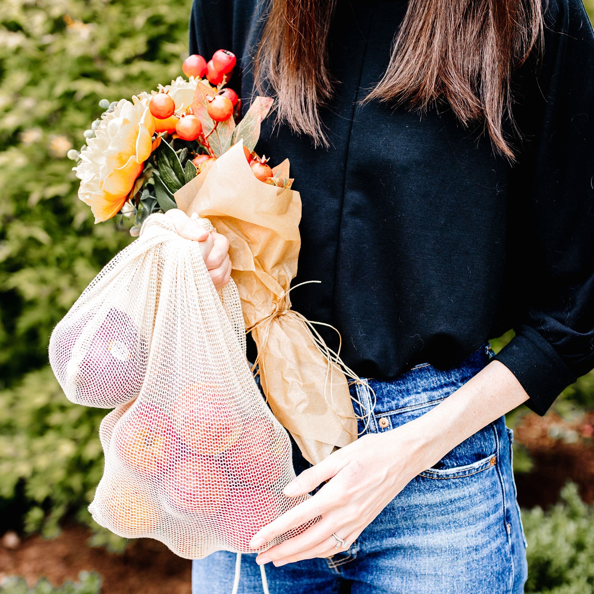 Produce Bags | Cotton Mesh, Set of 3