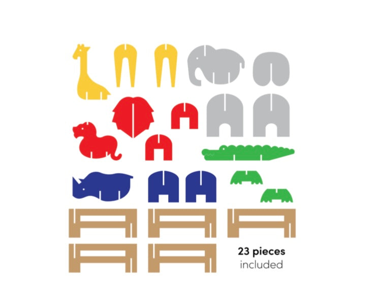 3D Zoo Animal Toddler Puzzle