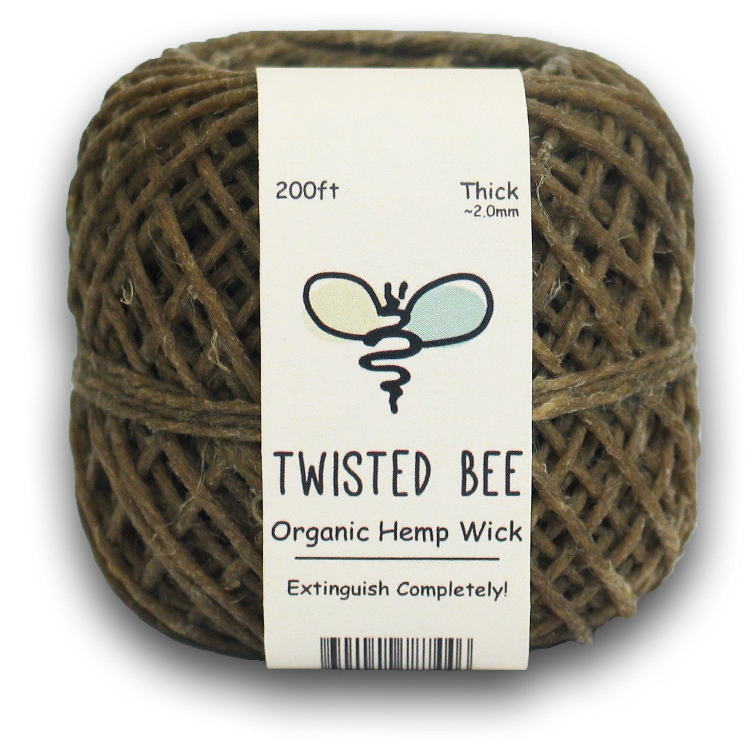 Organic Hemp Wick | Thick, 200ft